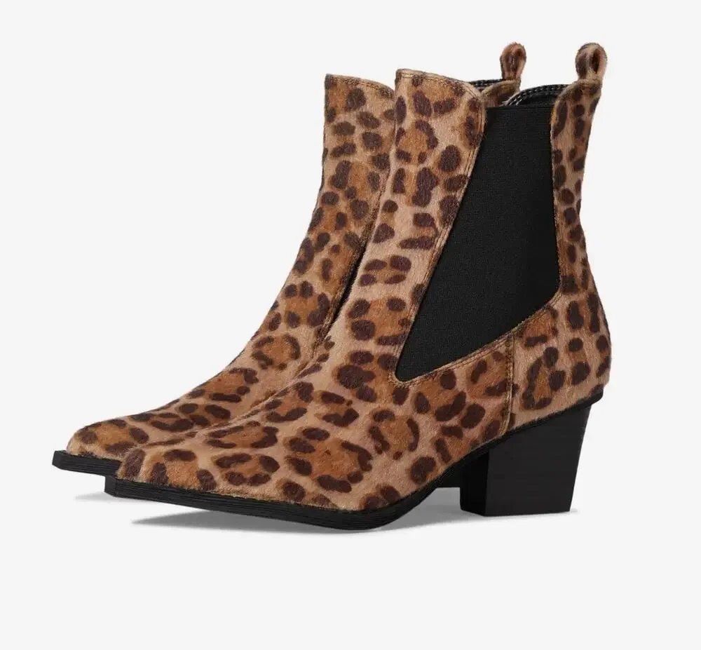 DV By Dolce Vita Jericho A Cheetah Print Heeled Boots in Size 7. NWOB